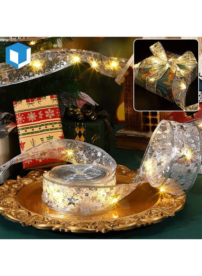 5-meter LED Christmas tree light strip, LED lamp, for holiday decorations, in gold with warm white light for Christmas tree, garden and party decorations, Christmas tree lights. - Image 2