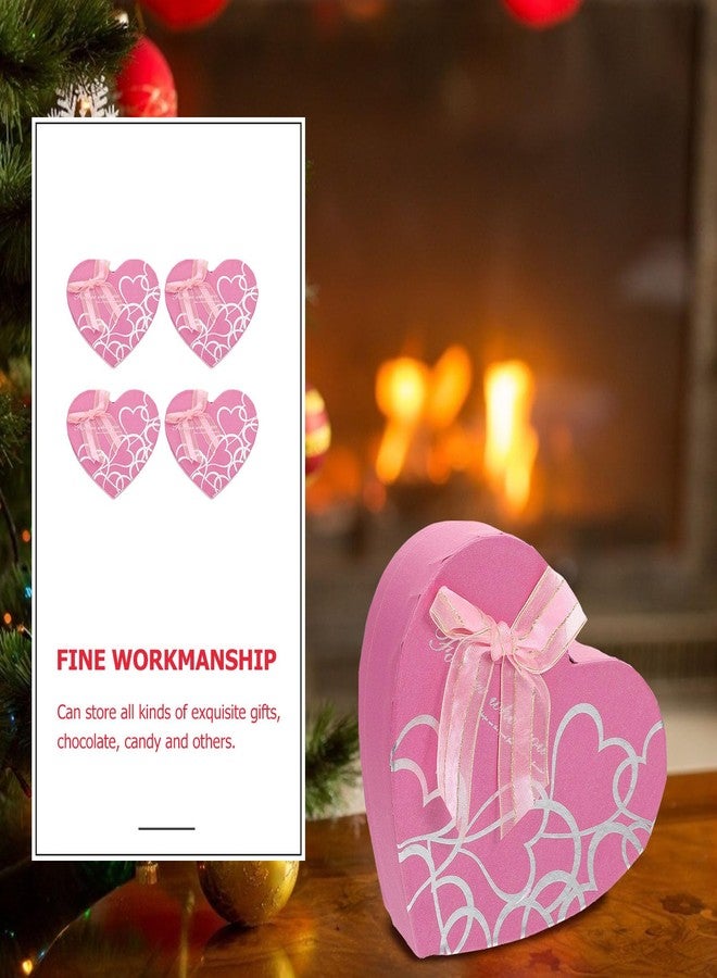 Sewroro 4 Pcs Heart Shaped Box Love Heart Case Empty Wedding Candy Boxes Chocolate Container, Creative Storage Boxes for Valentine's Mother's Day - Image 3