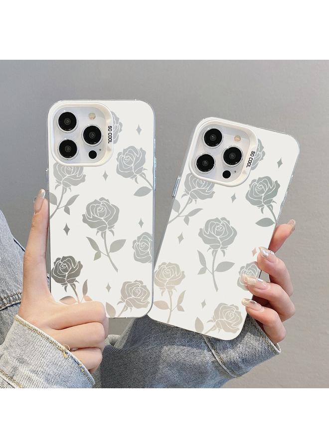 S-TOP Case For iPhone X / XS Silver Painting PC Hybrid TPU Phone Case - Image 3