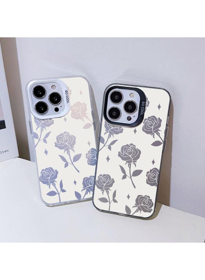S-TOP Case For iPhone X / XS Silver Painting PC Hybrid TPU Phone Case - Image 5