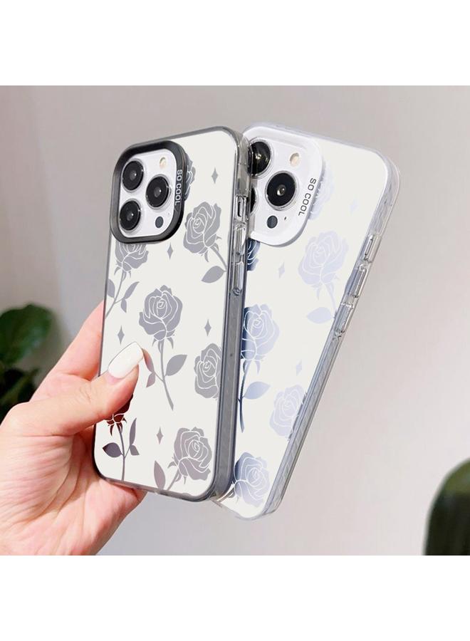 S-TOP Case For iPhone X / XS Silver Painting PC Hybrid TPU Phone Case - Image 4