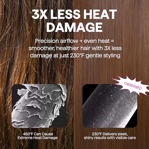 wavytalk Blow Dryer Brush Set, Wavytalk Air Sculpt 5-in-1 Hot Air Brush Set, Multi Hair Styler for Salon Blowouts, Smooth Curls, Volumizing and Straightening, Sleek and Less Frizz, Pink - Image 4