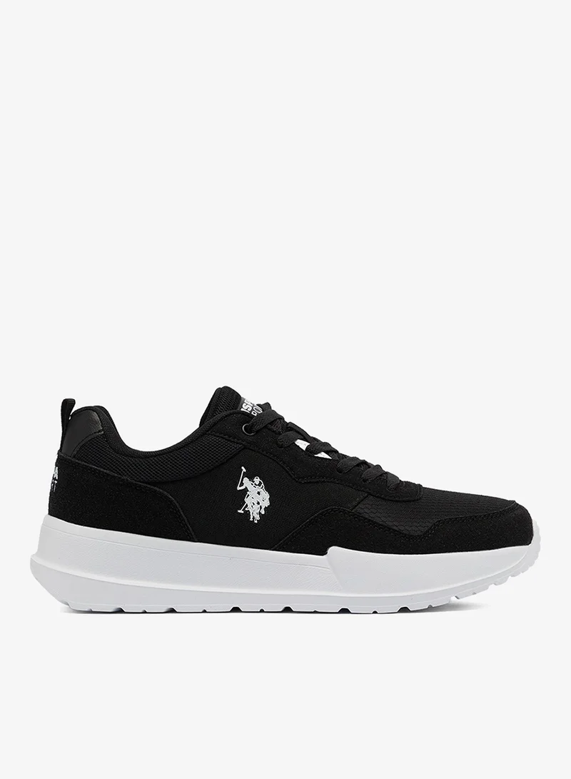 Men's Black Low-Top Sneakers - Lightweight Shoes Lace-Up Design, Comfortable for Everyday Outfits