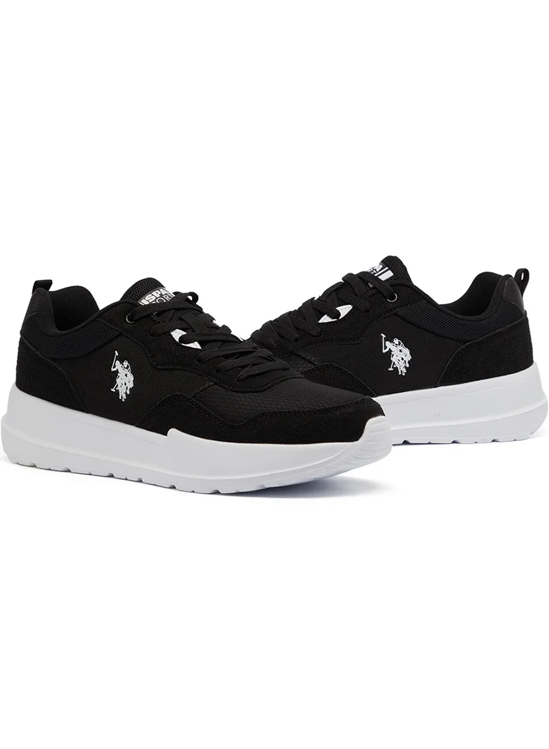 U.S. Polo Assn. Men's Black Low-Top Sneakers - Lightweight Lace-Up Design, Comfortable for Everyday Outfits