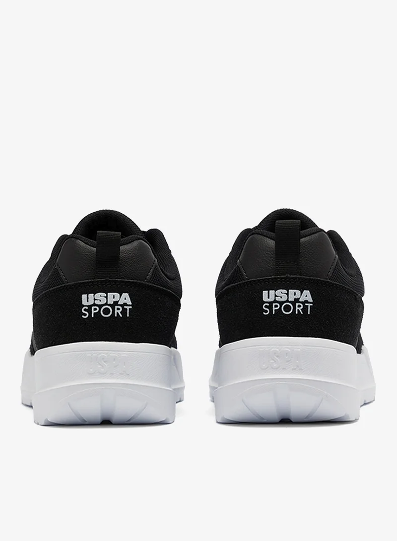 U.S. Polo Assn. Black Men's Black Low-Top Sneakers - Lightweight Shoes Lace-Up Design, Comfortable for Everyday Outfits for Men | Best Price UAE