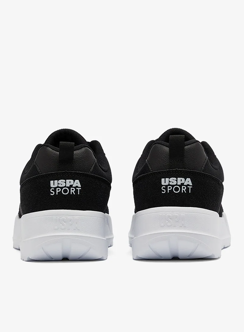 U.S. Polo Assn. Black Men's Black Low-Top Sneakers - Lightweight Shoes Lace-Up Design, Comfortable for Everyday Outfits for Men | Best Price UAE