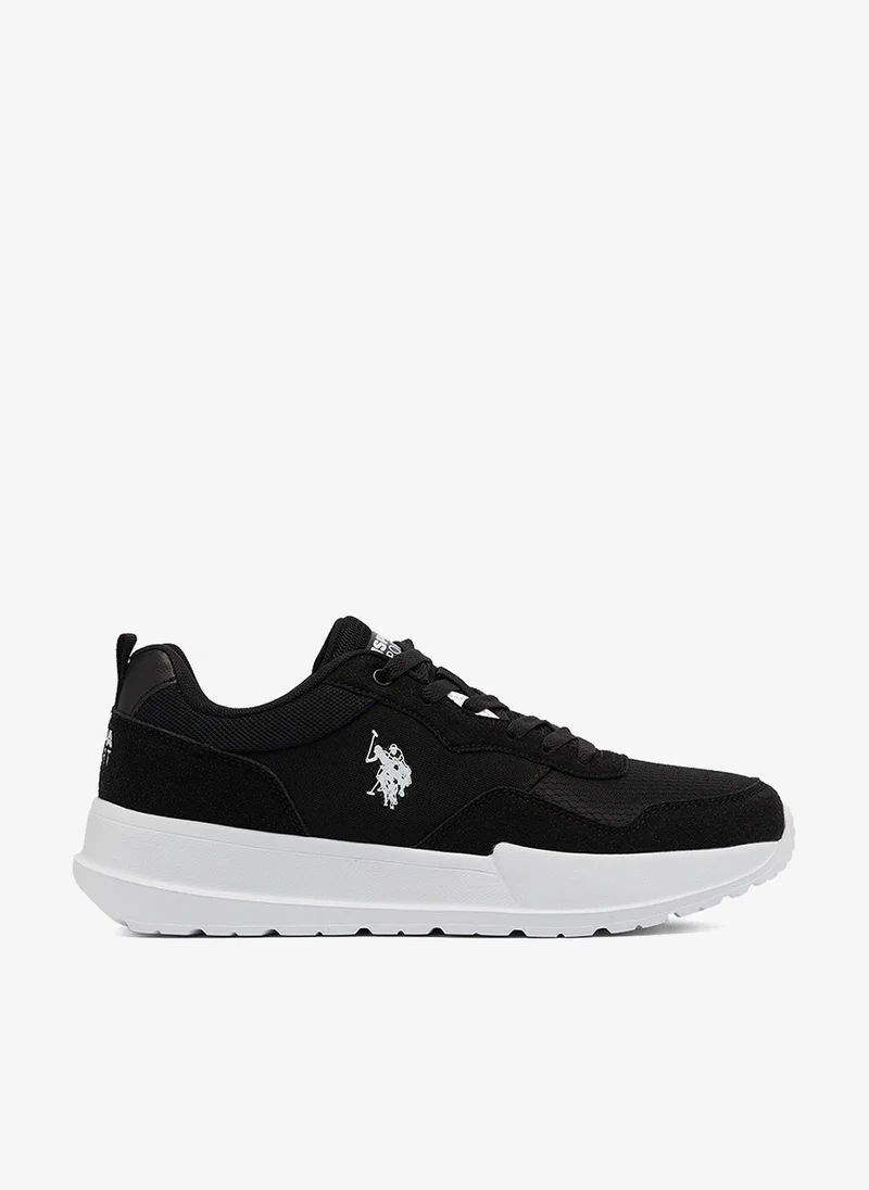U.S. Polo Assn. Men's Black Low-Top Sneakers - Lightweight Shoes Lace-Up Design, Comfortable for Everyday Outfits