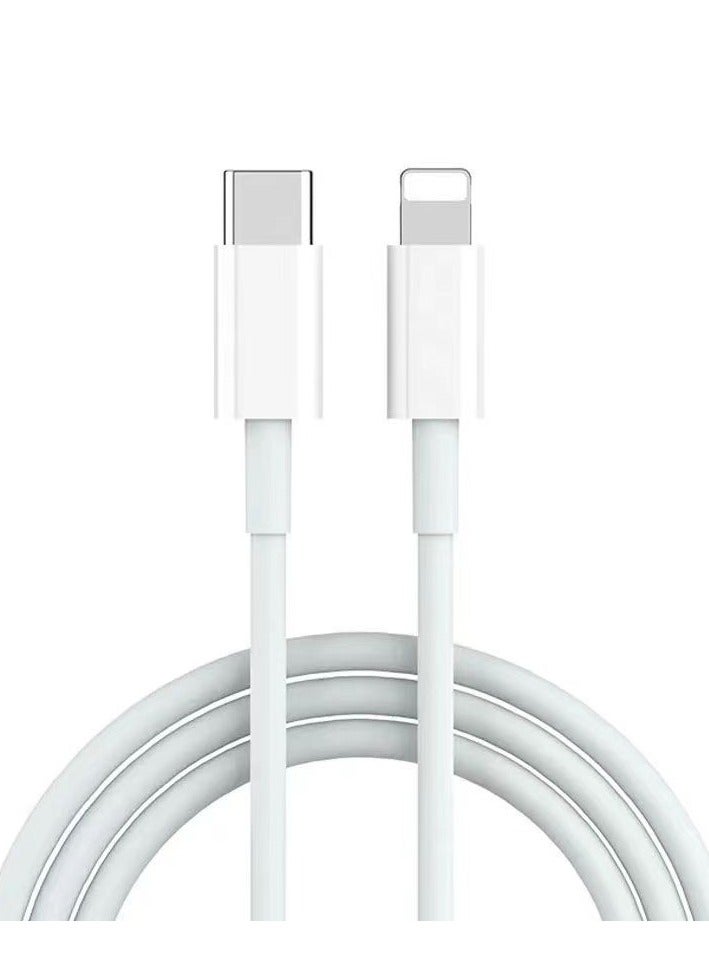 Charger Cable 60W, 1M, USB C to Lightning Cable Fast Charging Power Delivery PD  Cable for  14/14 Pro/14 Plus/14 Pro Max, iPad Pro, iPhone 8-13 All Series - White  - Image 1