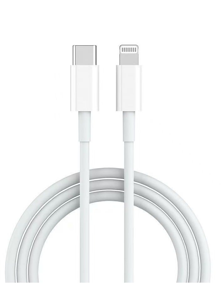 Charger Cable 60W, 1M, USB C to Lightning Cable Fast Charging Power Delivery PD  Cable for  14/14 Pro/14 Plus/14 Pro Max, iPad Pro, iPhone 8-13 All Series - White  - Image 2