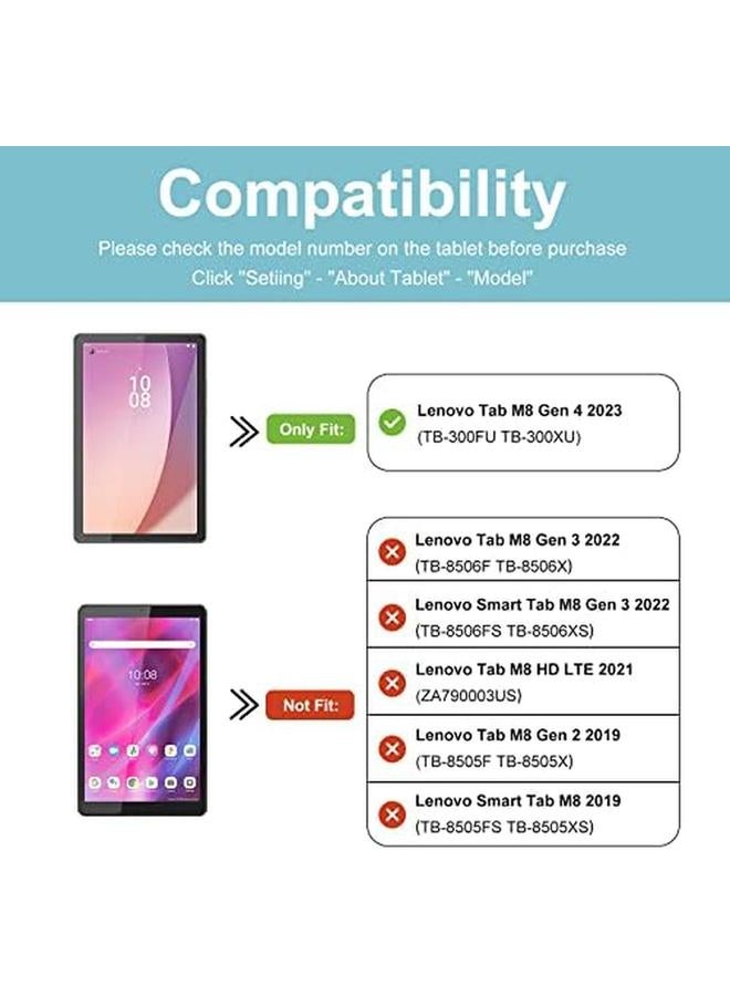 Procases For Lenovo Tab M8 4Th Gen Case 8 Inch 2023 Tb 300Fu Tb 300Xu Slim Stand Hard Back Shell Protective Smart Cover Case For Lenovo Tab M8 8" 2023 Release Navy - Image 1