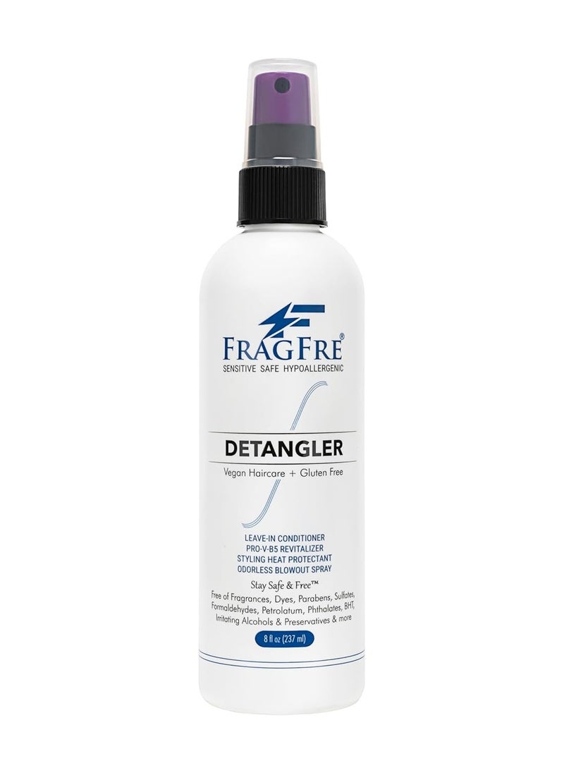 FRAGFRE Hair Detangler Spray, 8 oz - Leave in Conditioner for Sensitive Skin and Scalp - Styling Heat Protectant Spray - Gluten Free Vegan Cruelty Free  - Image 1