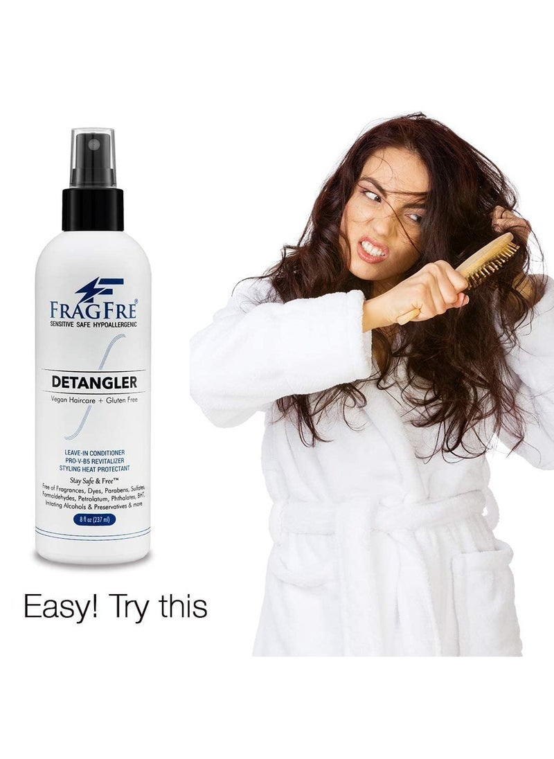 FRAGFRE Hair Detangler Spray, 8 oz - Leave in Conditioner for Sensitive Skin and Scalp - Styling Heat Protectant Spray - Gluten Free Vegan Cruelty Free  - Image 4