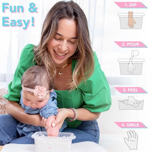 Luna Bean Baby Hand and Footprint Kit (2 Pack) Customized Newborn Handprint Foot Casting - Gifts for New Mom - Christmas Baby Gift - Image 5