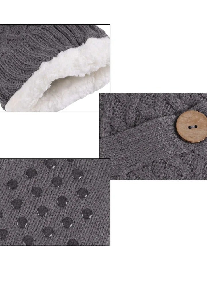 Slipper Socks Warm Fluffy Socks Super Soft Fuzzy Socks Winter Knit Socks Fleece Lined Home Socks for Men and Women, Slippers fluffy socks comfortable thick fleece winter warm plush stockings - Image 4