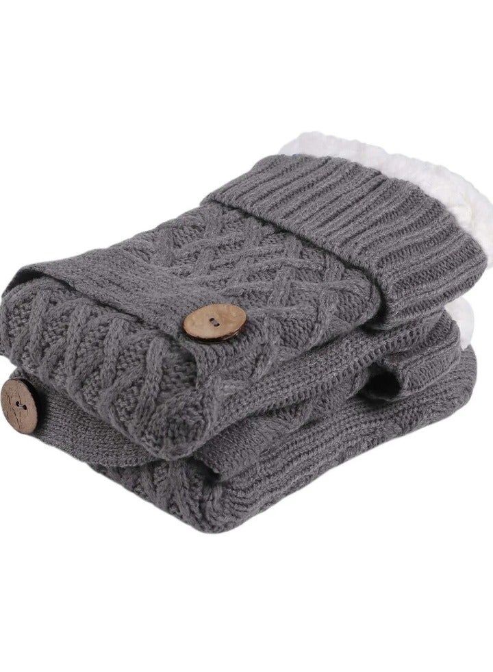 Slipper Socks Warm Fluffy Socks Super Soft Fuzzy Socks Winter Knit Socks Fleece Lined Home Socks for Men and Women, Slippers fluffy socks comfortable thick fleece winter warm plush stockings - Image 5