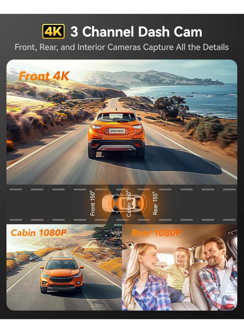 وولف بوكس كاميرا لوحة القيادة الأمامية والخلفية من الداخل - Image 2