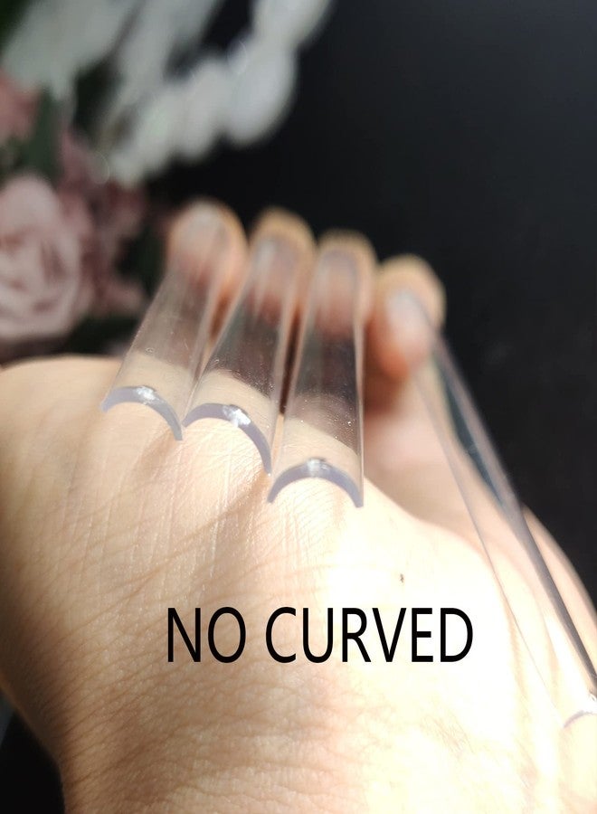 HWHUNO 5XL Extra Long Tapered Square Full Cover Nail Tips No Curved,3.9" Straight Salon Home DIY Professional,240Pcs(12Size) - Image 4