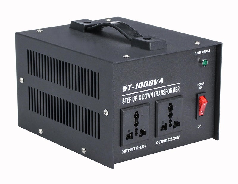 Zikra 1000W Voltage Converter UK to US/US to UK Toroidal Core Step Up and Down Voltage Transformer Output 110V - 120V / 220V - 240V Voltage Converter with UK Standard Plug Circuit Break Protection - Image 1