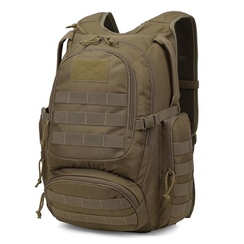 Mardingtop 25L Tactical Backpacks Molle Hiking daypacks for Camping Hiking Military Traveling Motorcycle Khaki - Image 1