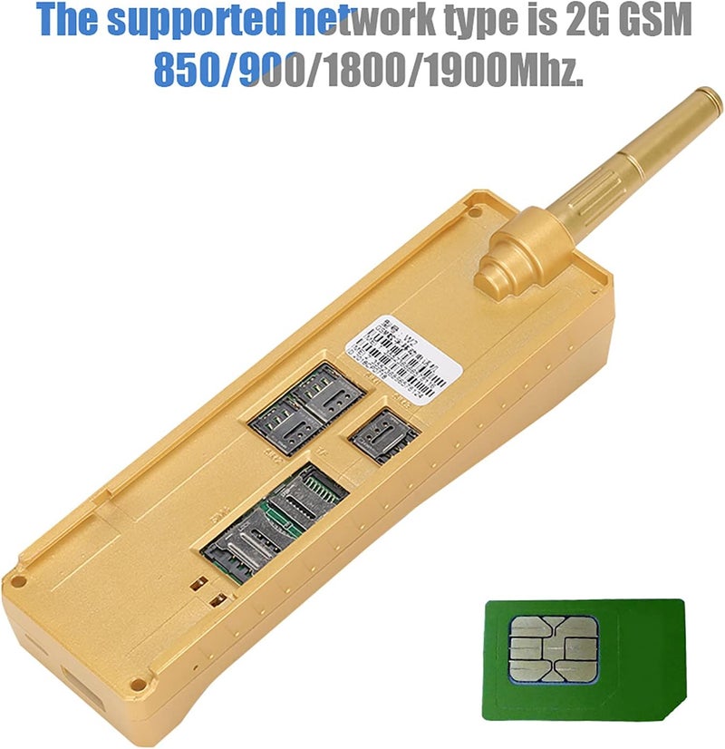 cheekyglo Vintage Retro Brick Mobile Phone, Multifunction Unlocked Big Button Brick Feature Cellphone with Antenna 1.77Inch Screen Support Four Card Four Standby/Quad Band/MP3/Vidio/Large Battery(gold)gold - Image 3