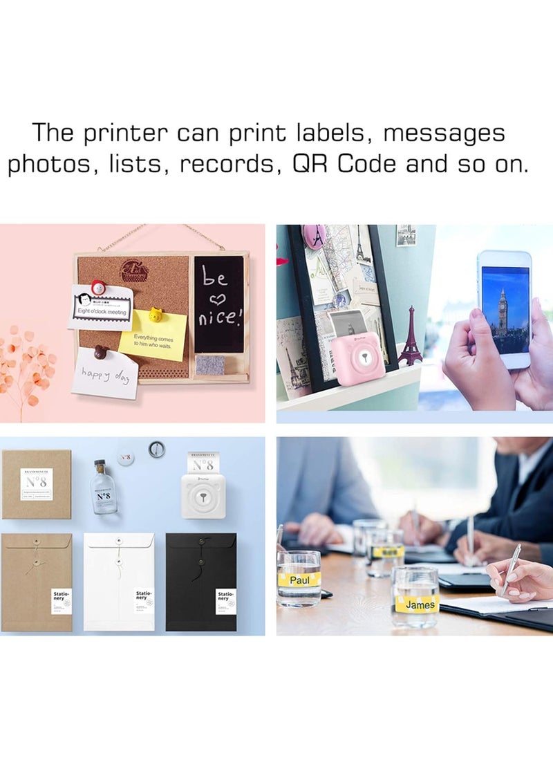 PeriPage - PeriPage Mini Pocket Wireless BT Thermal Printer Picture Photo Label Memo Receipt Paper Printer with USB Cable Support for Android iOS Smartphone Windows - Image 1
