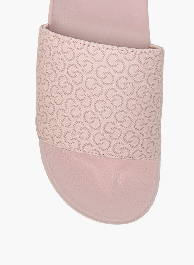 Celeste Women's Monogram Print Slip-On Slides