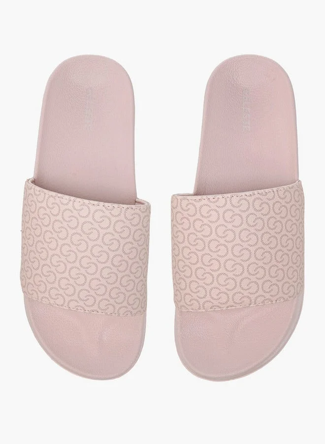 Celeste Women's Monogram Print Slip-On Slides