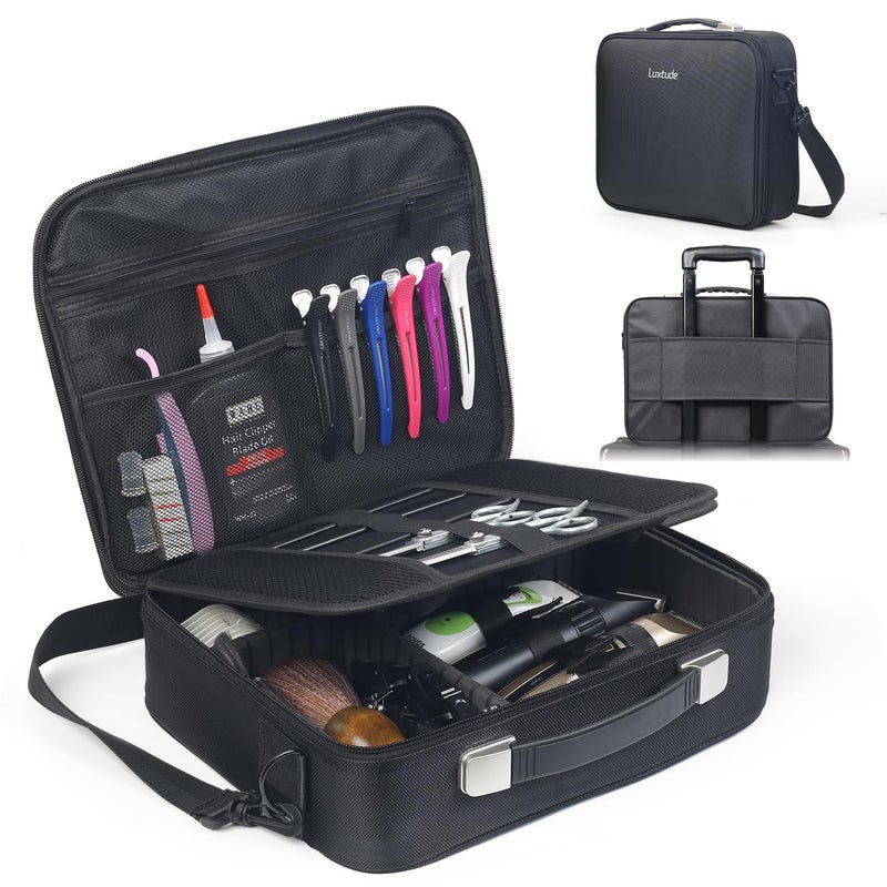 Luxtude Large Barber Case, Barber Bags for Clippers and Supplies, Travel Hair Clipper and Trimmer Case, Barbers Accessories for Wahl 5Star/Hatteker/Oneisal/Andis Grooming Kits - Image 1