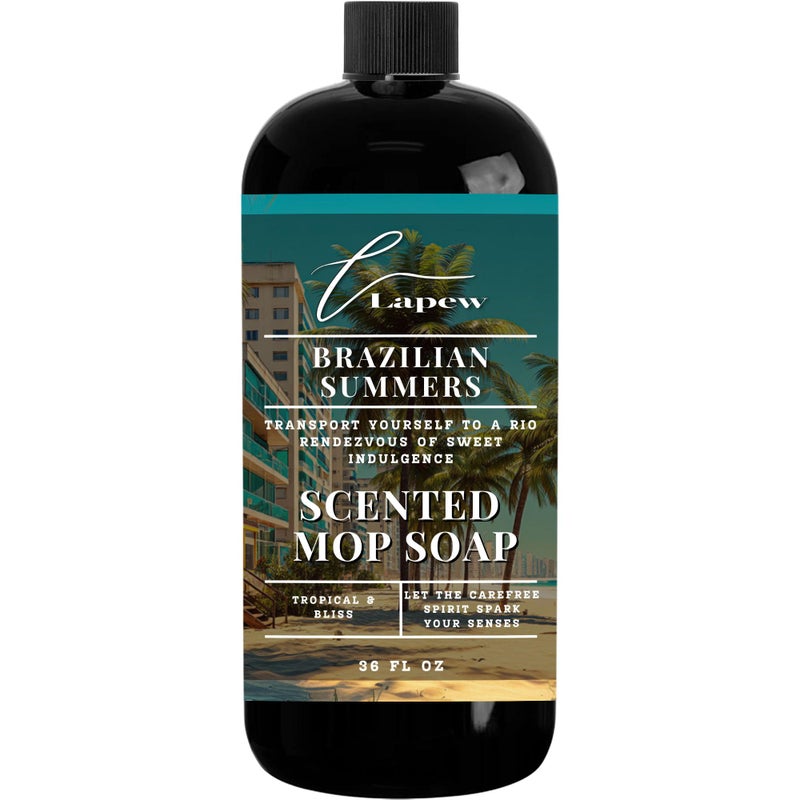 Lapew Brazilian Summers Scented Mop Soap - Brazilian Waves Luxury Floor Cleaner Concentrate for Mopping Tile, Laminate, Vinyl & Hardwood | Streak-Free, Low-Foam | 36 oz - Image 1