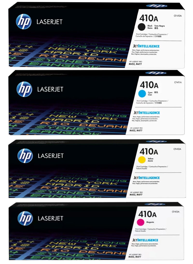 HP Toner - Hp 410a Toner Set  Black, Cyan, Yellow, Magenta (CF410A,CF411A, CF412A, CF413A) - Image 1