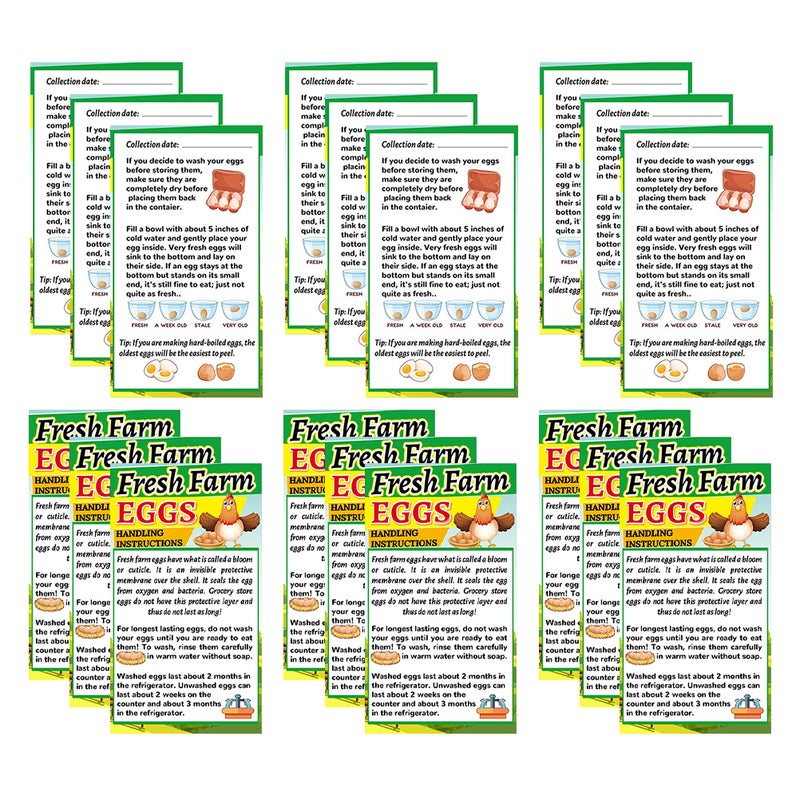 250pcs Farm Handling Cards Chicken Eggs Handling Instructions - Image 5