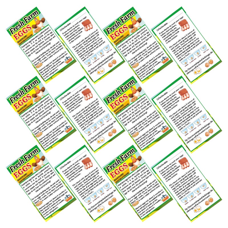 250pcs Farm Handling Cards Chicken Eggs Handling Instructions - Image 4
