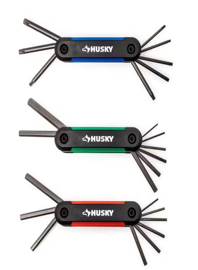 Husky SAE/Metric Folding Hex Key Set With Bonus Torx Set (3-Piece) - Image 3