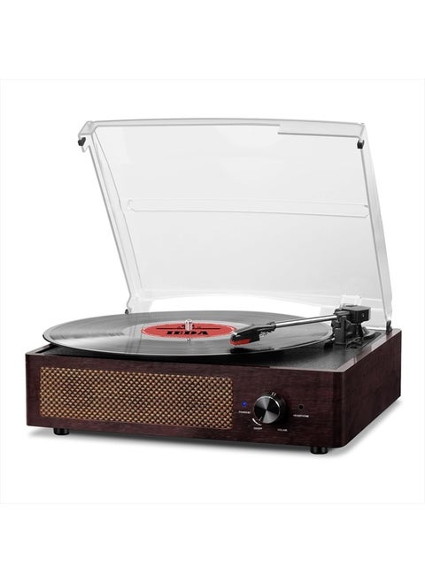 Vinyl Record Player Turntable with Built-in Bluetooth Receiver & 2 Stereo Speakers, 3 Speed 3 Size Portable Retro Record Player for Entertainment and Home Decoration