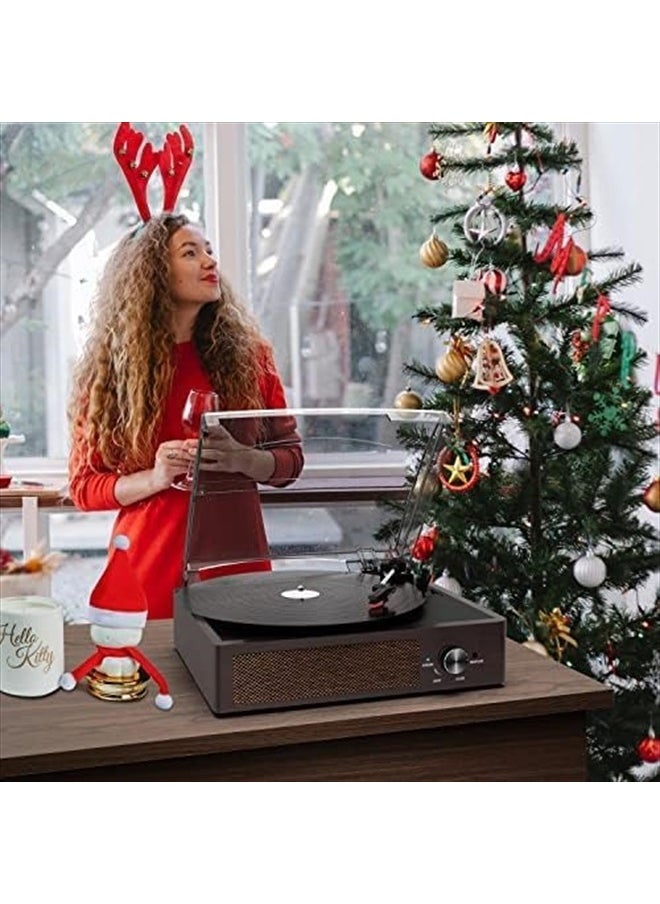 cotsoco - Vinyl Record Player Turntable with Built-in Bluetooth Receiver & 2 Stereo Speakers, 3 Speed 3 Size Portable Retro Record Player for Entertainment and Home Decoration - Image 1