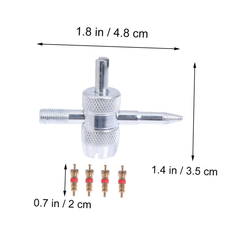 Way Tire Tool with Brass Cores for Valve Installation and Removal - Image 3