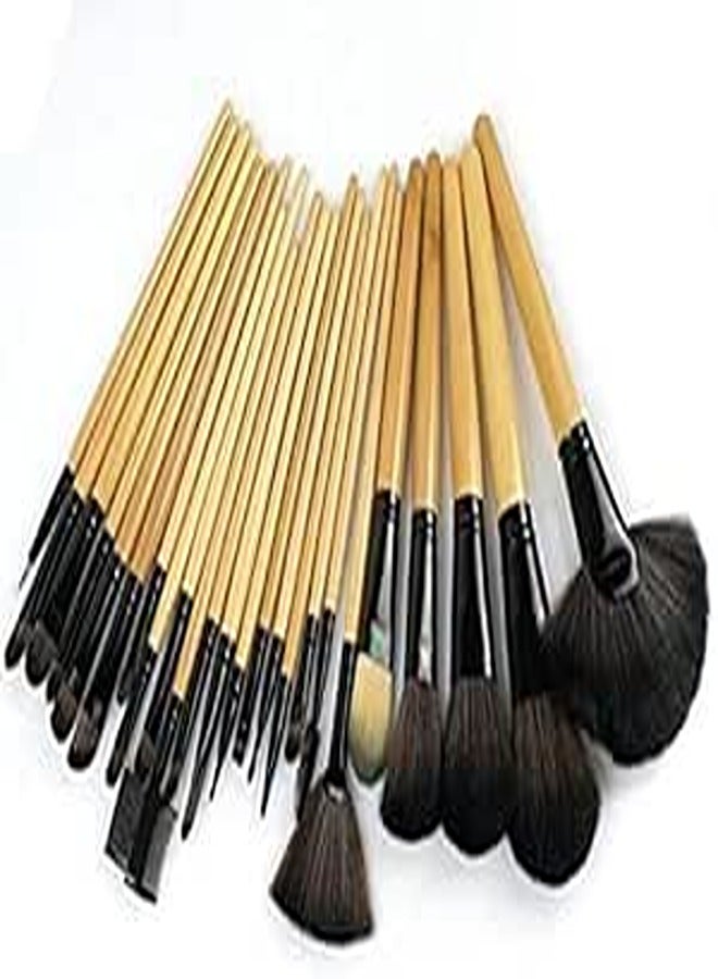 Makeup Brush Set with Case - 24 Pieces