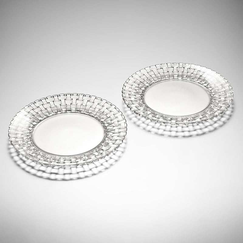 Nachtmann Bossa Nova Collection Set Of 2 Dinner Plates | Crystal Glass Salad  Pasta  And Appetizer Plates 10.5 Inch Clear Dinnerware | Dishwasher Safe - Image 4