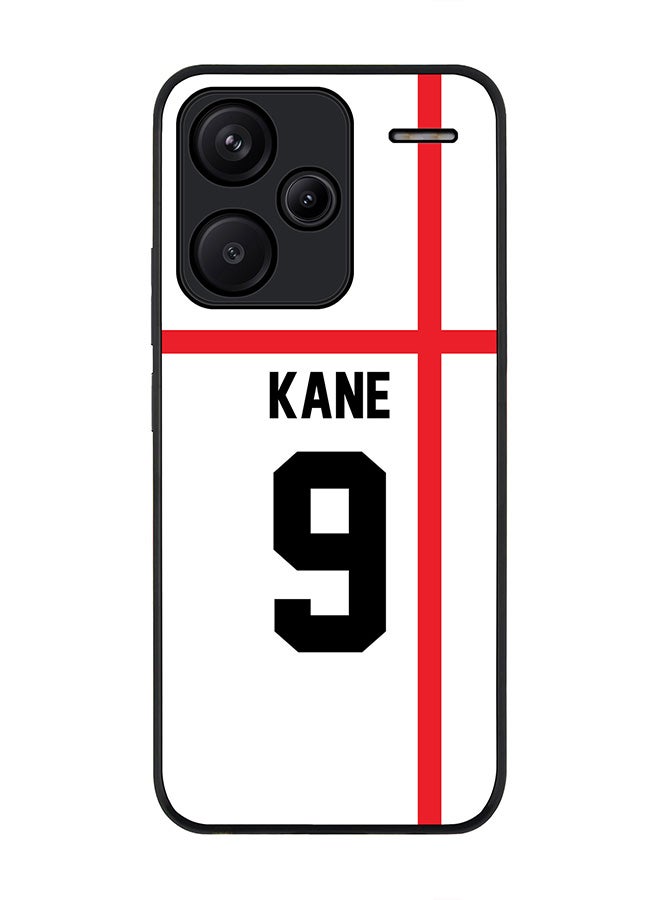 Stylizedd Rugged Black Edge Case for Xiaomi Redmi Note 13 Pro Plus, Slim fit Case Thin Cover -  Football Team - England, Player Name - Kane - Image 1