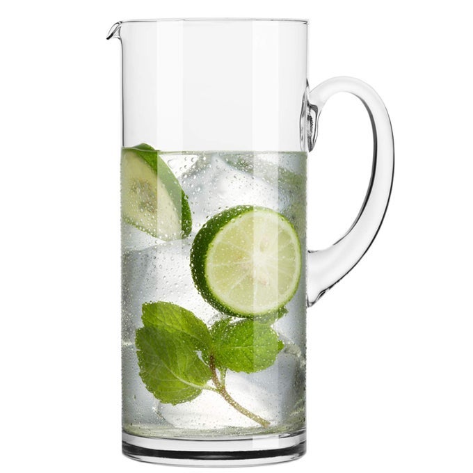 GLASS WATER JUICE PITCHER JUG 44 OZ GLAMOUR COLLECTION PERFECT FOR HOME RESTAURANTS AND PARTIES FRIDGE SAFE MADE IN EUROPE