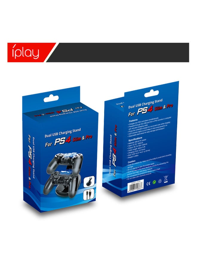 iplay Direct Ps4 Handle Double Charging Bracket Ps4 Handle Charger Ps4 Blue Light Aircraft Seat Charging Explosions - Image 5