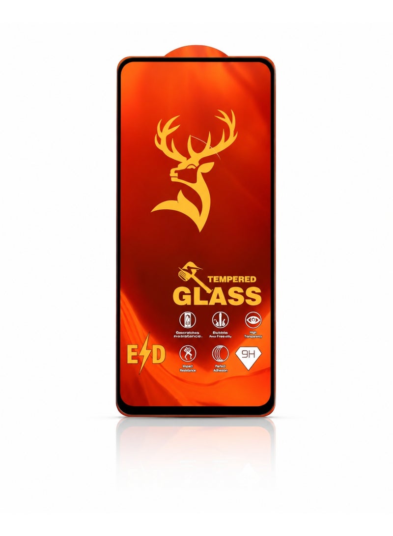 Deer ESD Ultra Clear 9H Tempered Glass Screen Protector for Xiaomi Redmi 12 - Edge-to-Edge Full Coverage with Precision Black Border - Image 2