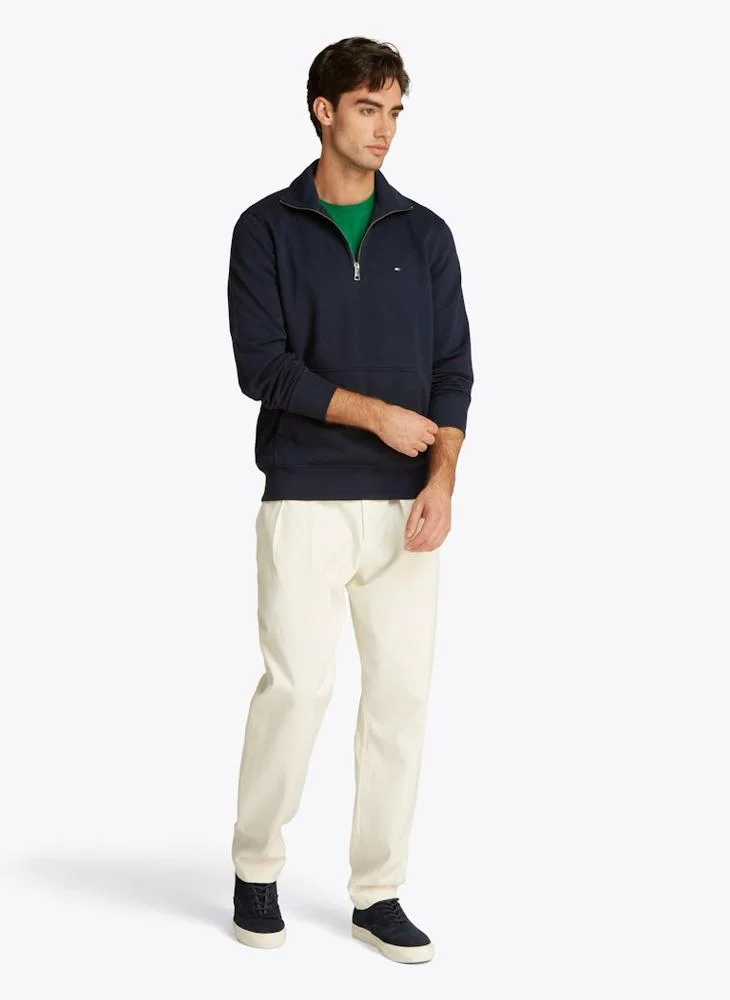 TOMMY HILFIGER Essential Terry Quarter Zip Sweatshirt