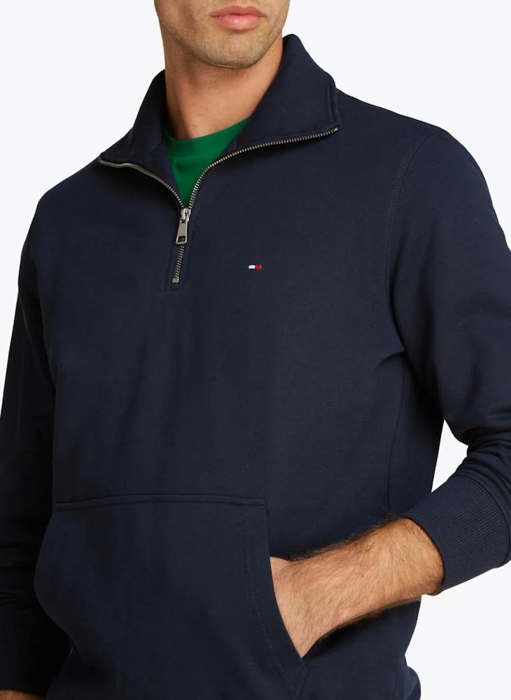TOMMY HILFIGER Essential Terry Quarter Zip Sweatshirt