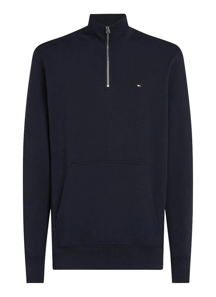 TOMMY HILFIGER Essential Terry Quarter Zip Sweatshirt