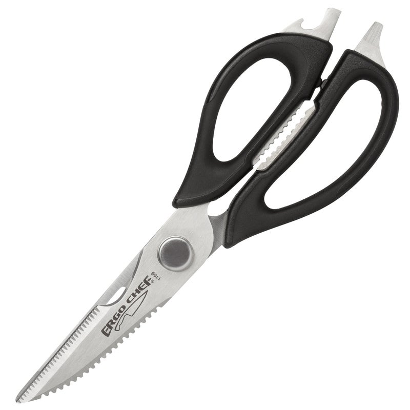 Ergo Chef AllPurpose ComeApart Kitchen Shears for Poultry Fish Vegetables Herb Stripper Bottle Opener Black