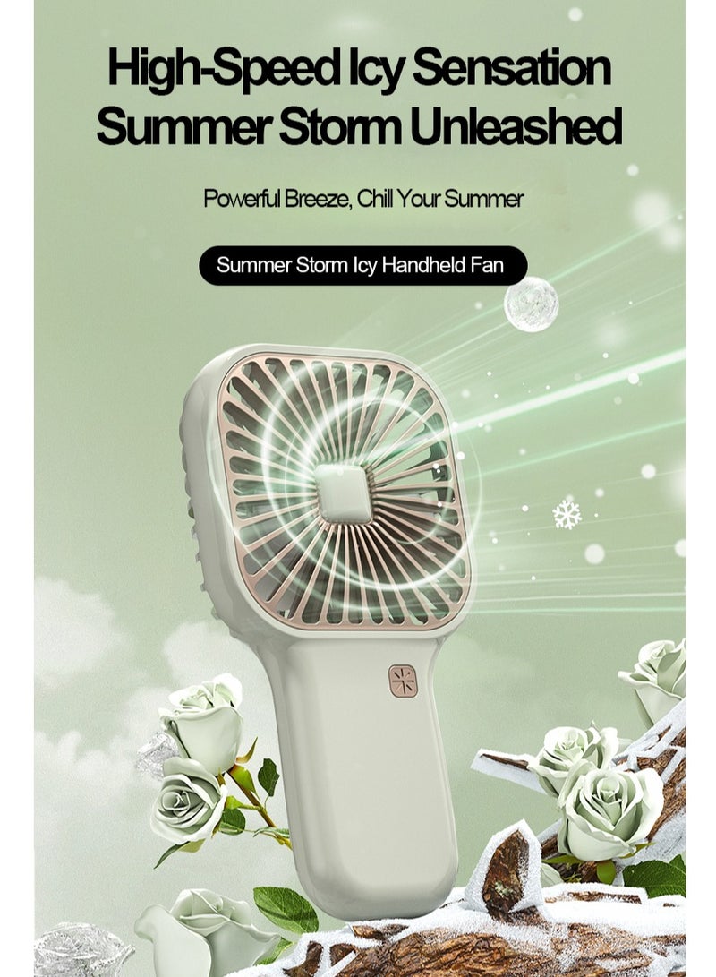 linkship Portable High-Speed Handheld Fan – Compact, Powerful, and Elegantly Retro with Long-Lasting Battery, 6 Speed Settings, and Ultra-Quiet Operation for Travel, Hiking, and Outdoor Use - Image 2
