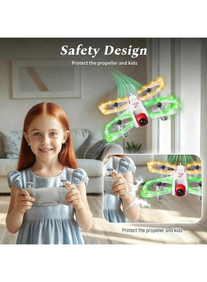 صندوق العاب طائرة رباعية المراوح (كوادكوبتر) طائرة بريموت كنترول، مخصصة للعب الأطفال في الهواء الطلق، مزودة بكاميرا بدقة 720P وأضواء LED ملونة. - Image 4