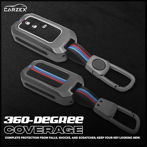 Carzex Car Key Cover Compatible with Suzuki Swift, Dzire, WagonR, Baleno, Ertiga, Alto, Brezza, Ignis, Ciaz, Celerio – 2 Button Metal + Silicone Protective Shell (DZIRE 3 BUTTON) - Image 3