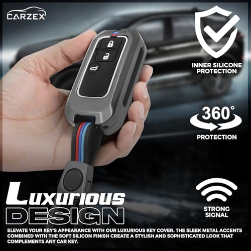Carzex Car Key Cover Compatible with Suzuki Swift, Dzire, WagonR, Baleno, Ertiga, Alto, Brezza, Ignis, Ciaz, Celerio – 2 Button Metal + Silicone Protective Shell (DZIRE 3 BUTTON) - Image 5
